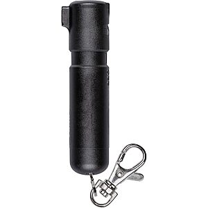 SABRE Mighty Discreet 0.18-Ounce Pepper Spray w/ Snap-Clip Keychain (Black) $5.99 + Free Shipping w/ Prime or on $35+