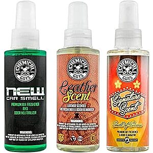 [Prime] 3-Pack 4-Ounce Chemical Guys Air Freshener Sample Kit (New Car, Leather & Signature Scent) $9.59 + Free Shipping