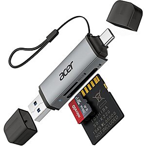 [Prime] acer Dual-Slot USB-C & USB-A SD & MicroSD Card Reader $8.99 + Free Shipping