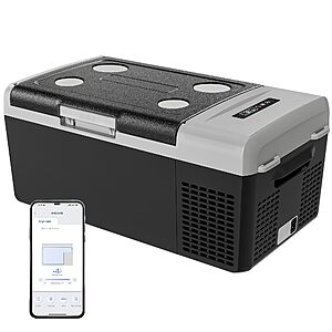 Prime Members: EKOJUCE Portable 12V Refrigerator, 17 Quart Compressor Electric Cooler, -4℉-68℉ $98.99