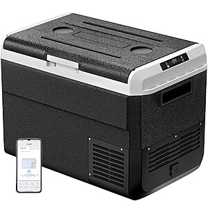 Prime Members: EKOJUCE 12 Volt Refrigerator, 53 Quart Electric Cooler, Car Fridge 12V/24V DC 100~240V AC, -4℉~68℉, APP Control $169.99