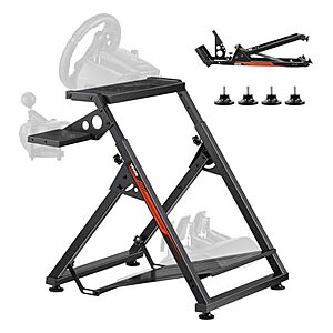 [Prime] $47.21* | VEVOR Adjustable & Foldable Racing Wheel Stand w/ Shifter Mount at Amazon