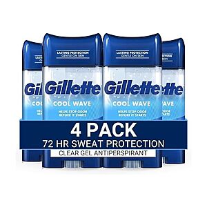 $14.39 | 4-Pack Gillette Deodorant for Men, Clear Gel at Woot!