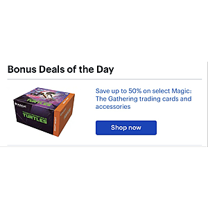 Save up to 50% on select Magic: The Gathering Trading Cards and Accessories