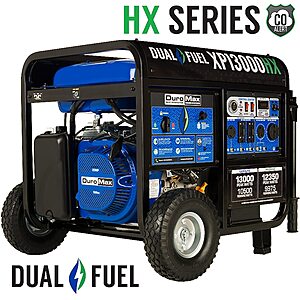 DuroMax XP13000HX 500cc 13000W Starting / 10500W Running Dual Fuel Portable Generator w/ Electric Start & CO Alert $1099 + Free Shipping