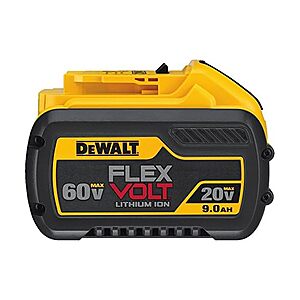 $115.99 | DEWALT FLEXVOLT 20V/60V MAX Lithium-Ion 9.0Ah Battery at Woot!