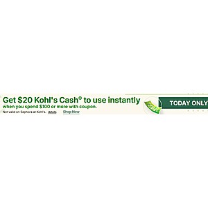 Kohls Daily Deals: $20 instant Kohls Cash wys $100, 40% off Skecher shoes + more