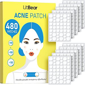 [Prime] 480-Count LitBear Hydrocolloid Pimple Patches in 3 Sizes $5.11 w/ S&S + Free Shipping