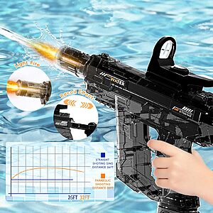 Electric Squirt Water Gun for Adult & Kids with Battery Powered, Long Range & High Capacity for $9
