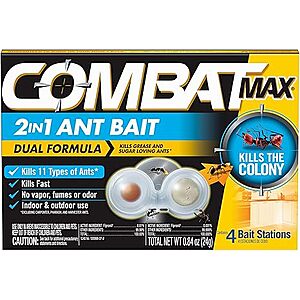 [Prime] 4-Count Combat Max 2-in-1 Ant Bait Stations $4.89 + Free Shipping $6.94