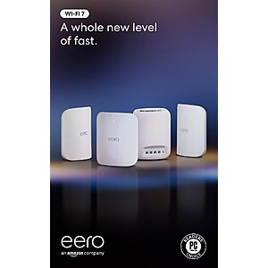 [Prime, Lightning Deal] 4-Pack Amazon eero Max 7 Wi-Fi 7 Mesh System (Up to 10,000 Sq. Ft. & 750+ Devices) $1149.99 + Free Shipping