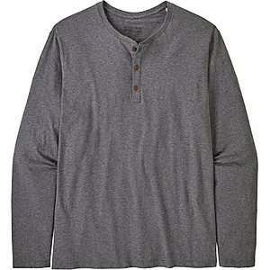 Patagonia Men's Regenerative Organic Certified Cotton Lightweight Henley Shirt (Noble Grey) $36.73 at REI w/ Free Store Pickup
