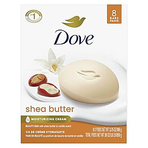 [Prime, SnS] $6.66* | 8-Pack 3.75-Oz Dove Beauty Bar at Amazon