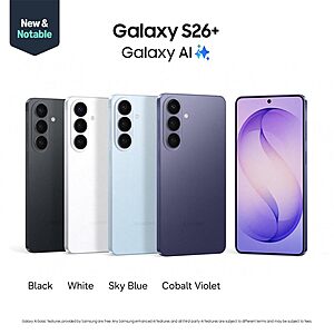 Samsung Galaxy S26+ plus additional $100 on trade-ins, Unlocked Android Smartphone, 256GB, Sky Blue