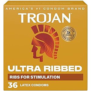 [Prime, SnS] $11.39 | 36-Count TROJAN Condoms Ultra Ribbed for Ultra Stimulation at Amazon