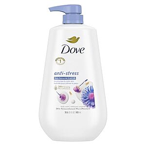 [Prime, SnS] $5.63* | 30.6-Oz Dove Anti-Stress Body Wash w/ Pump (Blue Chamomile) at Amazon