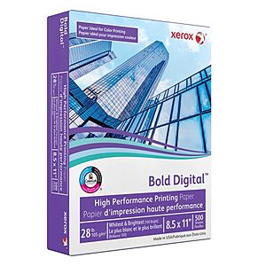 Xerox Printing Paper 100 US White Brightness 28 Lb 2,500 Sheets Free Shipping $49.05