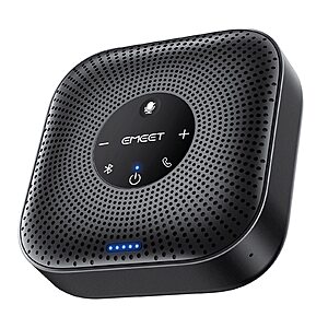 Prime Members: EMEET Conference Speakerphone M0 Plus, 4 AI Mics 360° Voice Pickup, Noise Reduction, USB C Speaker $44.78