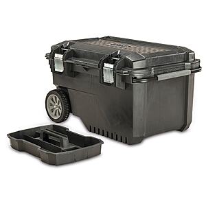 CRAFTSMAN 29.0-in W x 20.25-in H x 16.85-in D Black Plastic Rolling Tool Box, $64.98, Lowe's