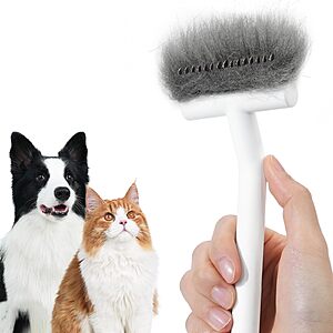 Aumuca Undercoat Rake Deshedding & Dematting Grooming Brush for Dogs & Cats (White) $11.99 + Free Shipping w/ Prime or on $35+