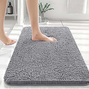 Buganda Bathroom Rugs 30" x 20" with Rubber Backing Grey $7.99 + Free S&H w/ Walmart+ or $35+