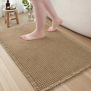 SIXHOME  17" x 24" Waffle Bath Rug(Brown) $5.56 + Free S&H w/ Walmart+ or $35+