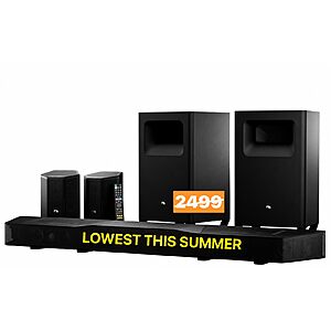 Nakamichi Shockwafe Wireless 11.2.6 Ch Soundbar System w Dolby Atmos/DTS:X, Upgraded Dual 10" Subs, Bipolar Surrounds, 6 Discrete Height Channels, 2300 Watts Max Output $1849