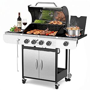 $285 FS Target by R.W. FLAME 42,000 BTU Propane BBQ Gas Grill – Enamel Grates, Removable Grease Tray,  + Larger version $310