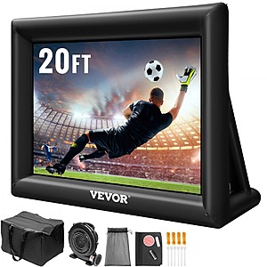 VEVOR 20' Inflatable Projector Screen w/ 350W Air Blower $80.87 + FS