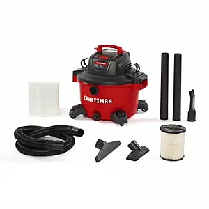 Craftsman 12 gal Corded Wet/Dry Vacuum 10.5 amps 120 V 6 HP $89.99