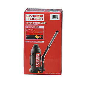 Hyper Tough 12 Ton (24,000 Pound) Hydraulic Bottle Jack + Free Shipping $25.76