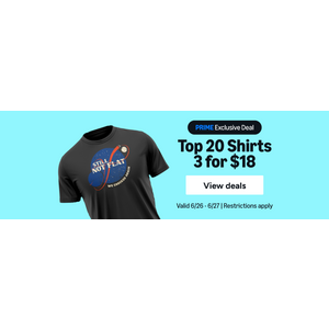 PRIME EXCLUSIVE: TOP 20 SHIRTS - 3 FOR $18 at Woot!