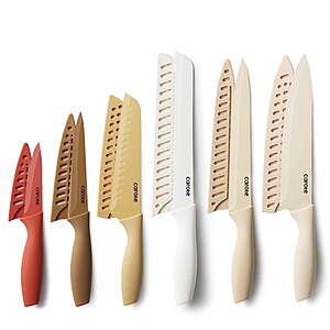 Carote 12 Pcs Stainless Steel Kitchen Knife Set with Nonstick Creamic Coating, Taupe $12.58 +Free S&H w/ Walmart+ or $35+