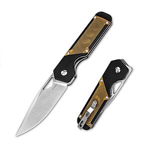 Kizer Militaw EDC Pocket Knife, 3.36'' 154CM Blade Folding Knife, G10 & PEI Handle $35.67 with free Prime shipping