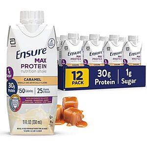 [Prime, SnS] $17.04 | 12-Pack 11-Oz Ensure Max Protein Shake (Caramel) at Amazon ($1.42 each)