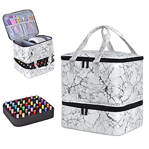 11" x 9.5" x 9" Double-layer Nail Polish Organizer Case (White-Hold 42 Bottles) $12.99 + Free Shipping w/ Prime or on $35+