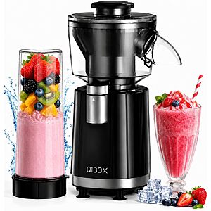[Prime] 700W QIBOX 2-in-1 Snow Cone Machine & Smoothie Blender w/ Stainless Steel Blade (Black) $29.99 + Free Shipping $59.99