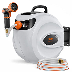 VEVOR 130 ft x 1/2" Retractable Garden Hose Reel $90.23 + Free Shipping