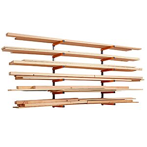 [Prime] Bora 6-Level Wood Lumber Storage Rack Organizer - $34.99