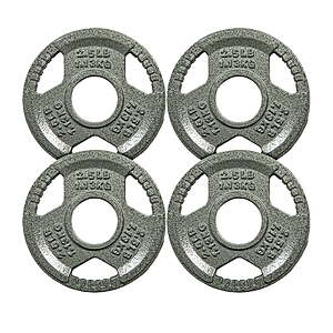 Signature Fitness Cast Iron Weight Plates for Strength Training, Fits 2-Inch Barbell 4x2.5lb $10, 4x5lb $15, 2x25lb $35 @ Walmart