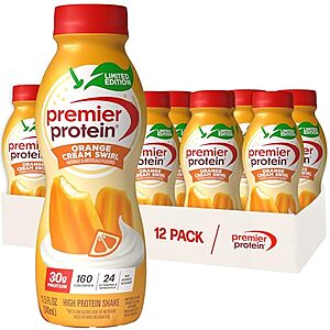 [SnS] $18.89 | 12-Pack 11.5-Oz Premier Protein Shake (Orange Cream Swirl) at Amazon ($1.57 each)