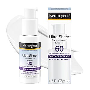 [Prime] 1.7-Oz Neutrogena Ultra Sheer SPF 60 Face Sunscreen $8.76 w/ S&S + Free Shipping w/ Prime or on $35+