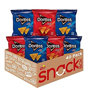 [Prime, SnS] $14.12* | 40-Pack 1oz Doritos Variety Pack (Nacho Cheese & Cool Ranch) at Amazon