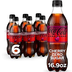[SnS, AC] $25.80 | 8 × 6-Pk 16.9-Oz Coca-Cola Zero Sugar Soda (Cherry) ($3.22 each) at Amazon