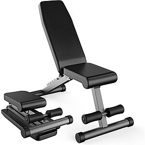 Prime Members: Finer Form 5-in-1 Adjustable & Foldable Weight Bench $84.99