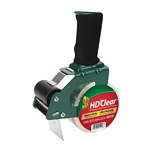 [Prime] Duck HD Clear Packing Tape Dispenser w/ Foam Handle & 1.88" x 50 Yards Refill Roll $9.99 + Free Shipping