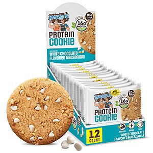 [S&S] Lenny & Larry's Protein Cookie, White Chocolate Macadamia – High Protein Snacks with 16g Plant Protein, 10g Fiber, Soft-Baked, Vegan, Non-GMO | 4oz, Pack of 12 $7.91