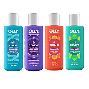 OLLY Body Wash Mixed Pack 4 Count, 3 oz - $4.49