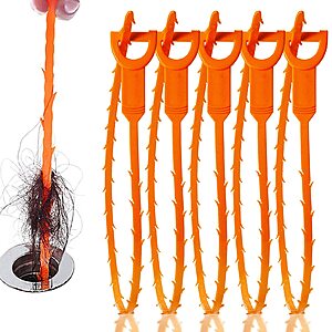 5-Pack 25" Snake Drain Cleaner Hair Clog Remover tool  $4.99 + Free Shipping w/ Prime or on $35+