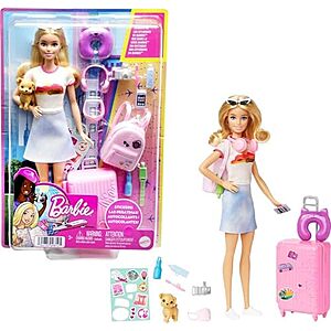 Barbie "Malibu" Doll & Travel Set w/ Puppy & 10+ Accessories $10.94 + Free Shipping